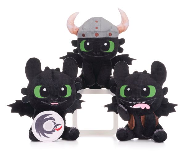 (Mis 3+) DRAGON TRAINER (HTTYD) Toothless Seduto Peluche 24cm 3ass…x36
